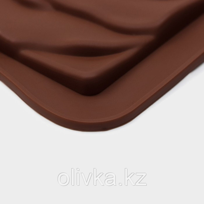 Форма силиконовая для льда и кондитерских украшений Доляна «Роза», 17,5×10,5×1 см, цвет шоколадный - фото 4 - id-p113268304