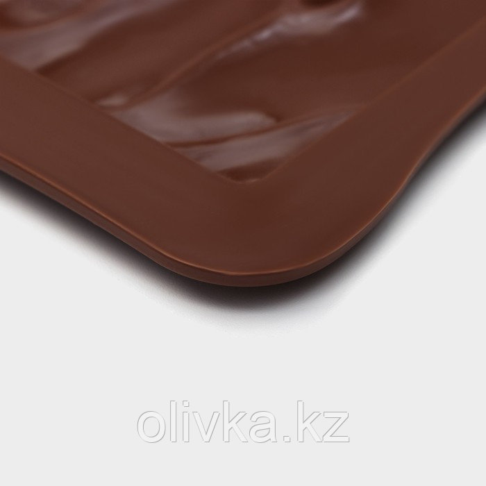 Форма силиконовая для льда и кондитерских украшений Доляна «Роза», 17,5×10,5×1 см, цвет шоколадный - фото 5 - id-p113268304