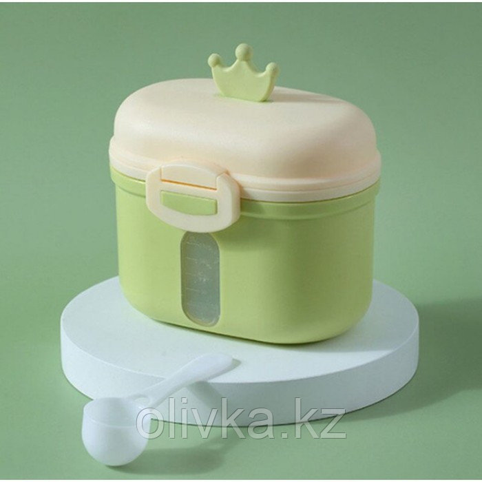 Контейнер для хранения детского питания «Корона», 240 гр., цвет зеленый - фото 1 - id-p113263314
