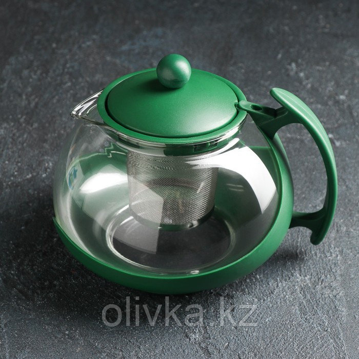 Чайник стеклянный заварочный «Фантазия», 1,25 л, с металлическим ситом, цвет МИКС - фото 4 - id-p113242835
