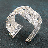 Кольцо для салфетки «Коса», 5×3 см, цвет серебряный, фото 2