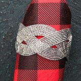 Кольцо для салфетки «Коса», 5×3 см, цвет серебряный, фото 3