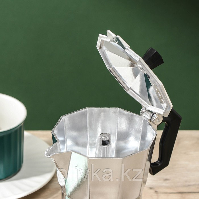 Кофеварка гейзерная Доляна Alum, на 3 чашки, 150 мл - фото 3 - id-p113262528