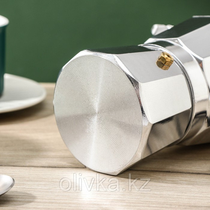 Кофеварка гейзерная Доляна Alum, на 3 чашки, 150 мл - фото 5 - id-p113262528