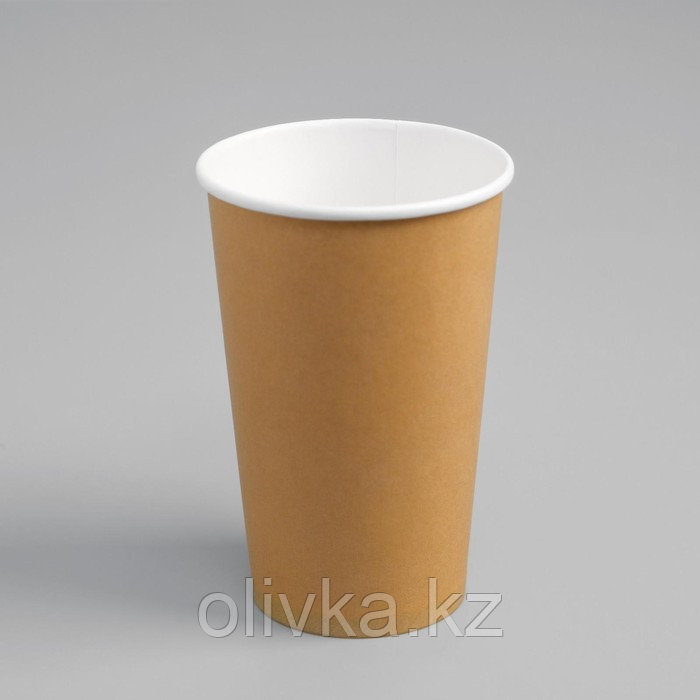 Cтакан бумажный "Крафт", для горячих напитков, 400 мл, диаметр 90 мм - фото 1 - id-p113265879