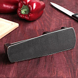 Заточка для ножей Magistro «Металлик», с 2 отделениями для стальных и керамических ножей, фото 4