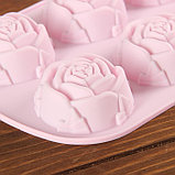 Форма силиконовая для выпечки Доляна «Роза», 26×17,5 см, 6 ячеек, цвет МИКС, фото 8