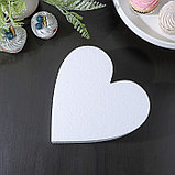 Фальшярус для торта «Сердце», d=22 см, h=7 см, цвет белый, фото 2