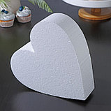 Фальшярус для торта «Сердце», d=22 см, h=7 см, цвет белый, фото 3