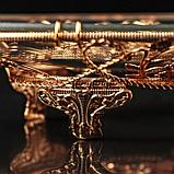 Ваза сервировочная овальная «Хайгарден», 26×18×20,5 см, съёмная ручка, цвет металла золотой, фото 4