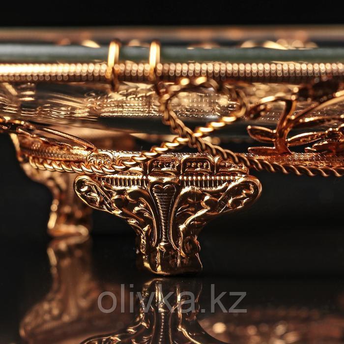 Ваза сервировочная овальная «Хайгарден», 26×18×20,5 см, съёмная ручка, цвет металла золотой - фото 4 - id-p113251251