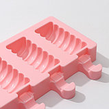 Форма силиконовая для мороженого Доляна «Моника», 19,5×11 см, 4 ячейки (6,7×3,2 см), цвет МИКС, фото 7