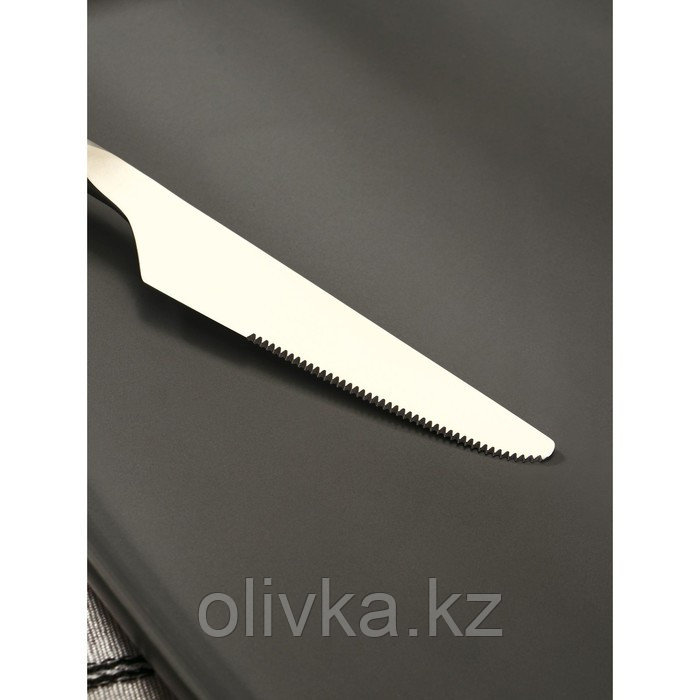 Нож столовый из нержавеющей стали Magistro «Фьюжн», длина 23,5 см, цвет серебряный - фото 3 - id-p113267490