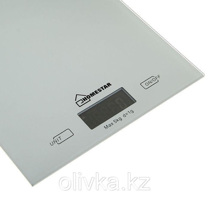 Весы кухонные HOMESTAR HS-3006, электронные, до 5 кг, серебристые - фото 2 - id-p113245753