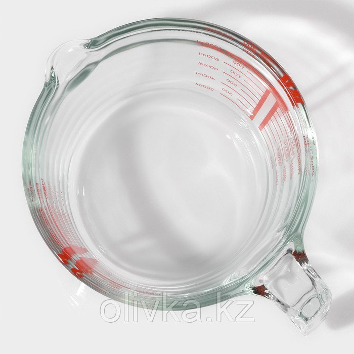 Кувшин мерный из жаропрочного стекла Доляна, 1 л, 20,5×16×11 см - фото 6 - id-p113259004
