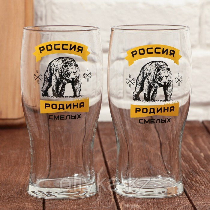 Пивной набор «Россия»: два пивных бокала 500 мл, миска, доска - фото 3 - id-p113270213