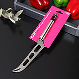 Нож для сыра Доляна Fargo, 26×3×2 см, нержавеющая сталь, цвет серебряный, фото 3