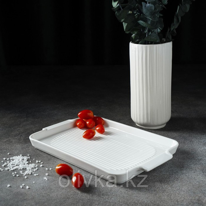 Блюдо для запекания прямоугольное Magistro «Бланш», 30×19 см, цвет белый - фото 3 - id-p113259015