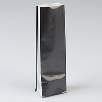 Пакет бумажный фасовочный, матовый, графит-серебро, 5,5 х 3 х 17 см