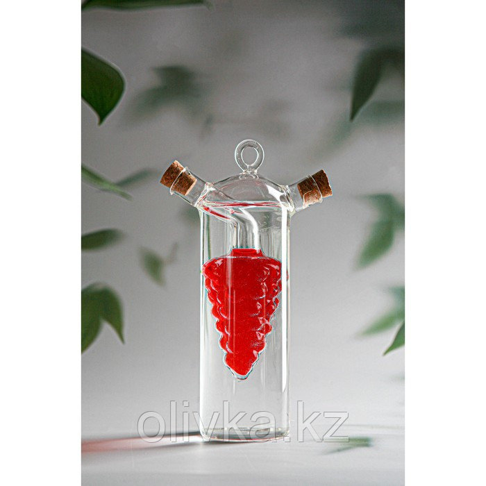 Бутыль стеклянная для соусов и масла 2 в 1 «Фьюжн. Виноград», 300/50 мл, 11×6,5×23 см - фото 5 - id-p113243891