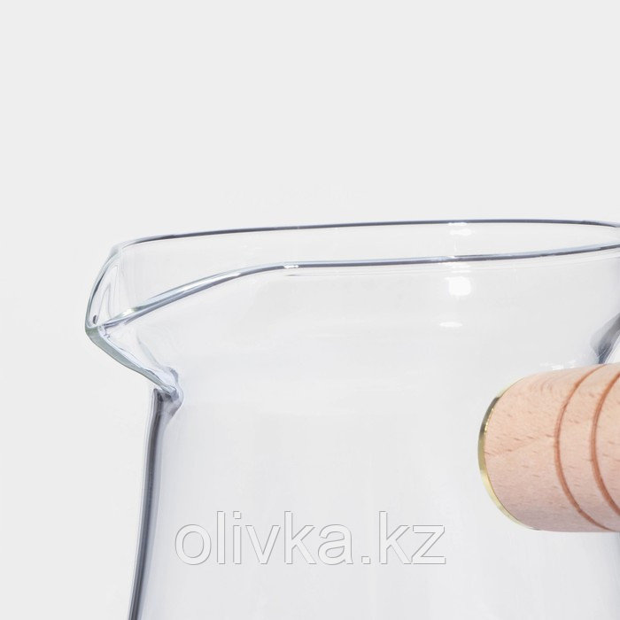 Турка стеклянная «Арабика», 300 мл, 18,5×9×10 см, деревянная ручка - фото 4 - id-p113276608