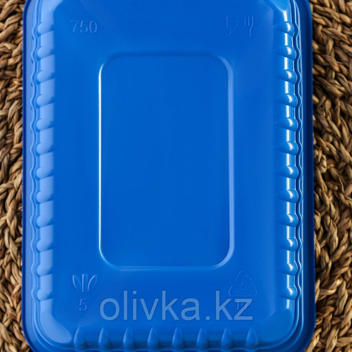 Контейнер одноразовый «Южуралпак», КР-179, 750 гр, 17,9×13,2×5 см, цвет синий - фото 3 - id-p113259914