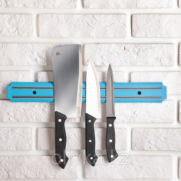 Держатель для ножей магнитный, 38 см, цвет синий - фото 3 - id-p113244816