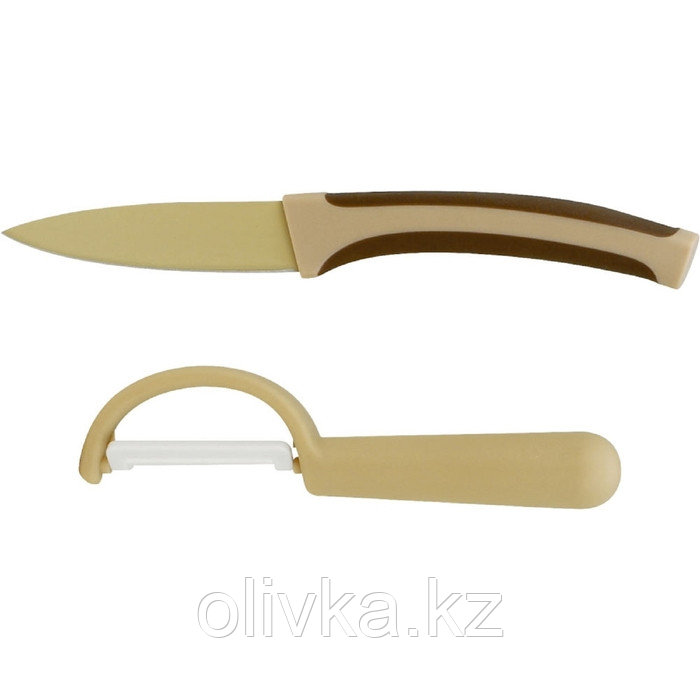 Набор ножей, CALVE, 2 предмета: нож для чистки 9 см, овощечистка - фото 1 - id-p113244828