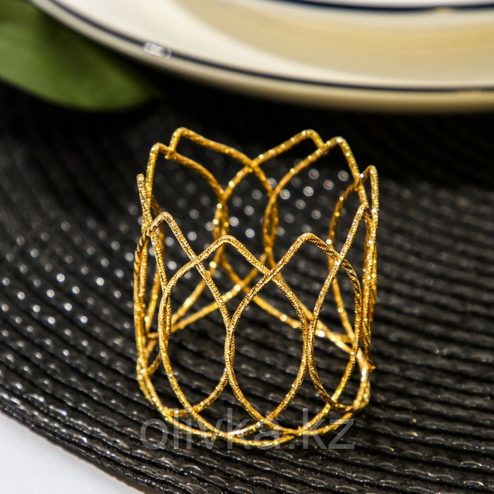 Кольцо для салфетки Noble, 4,5×4 см, цвет золотой - фото 1 - id-p113263367