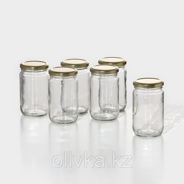 Набор стеклянных банок с крышкой, ТО-66 мм, 350 мл, 6 шт - фото 1 - id-p113277331