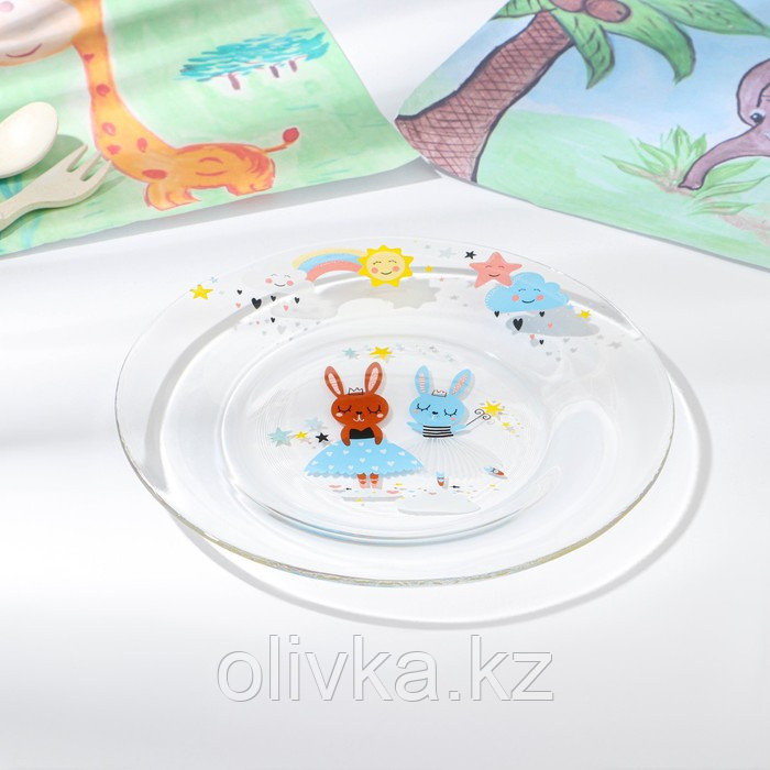 Набор стеклянной детской посуды «Балерины», 3 предмета - фото 4 - id-p113274991
