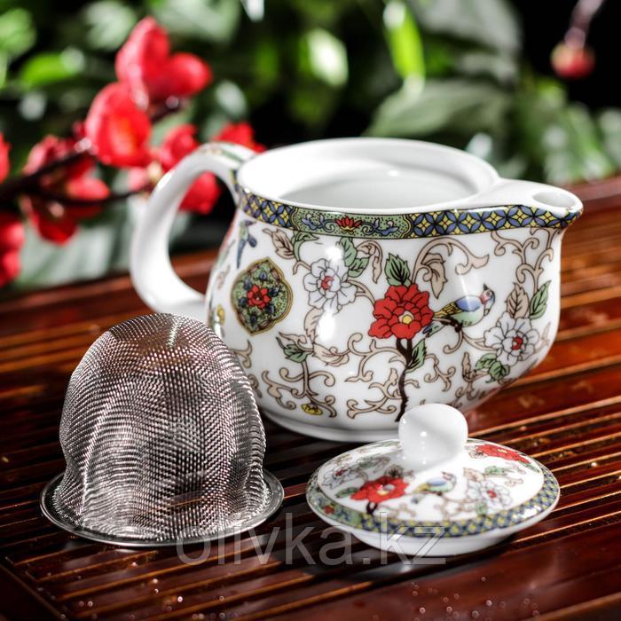 Набор для чайной церемонии керамический «Цветение», 5 предметов: 4 пиалы 30 мл, чайник 200 мл - фото 3 - id-p113242893