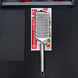Тёрка Доляна «Металлик», 12×5 см, мелкая, с ручкой, цвет серебряный, фото 3