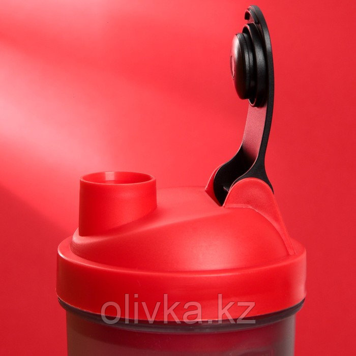 Шейкер спортивный «Лидер», красный, с чашей под протеин, 500 мл - фото 7 - id-p113262578