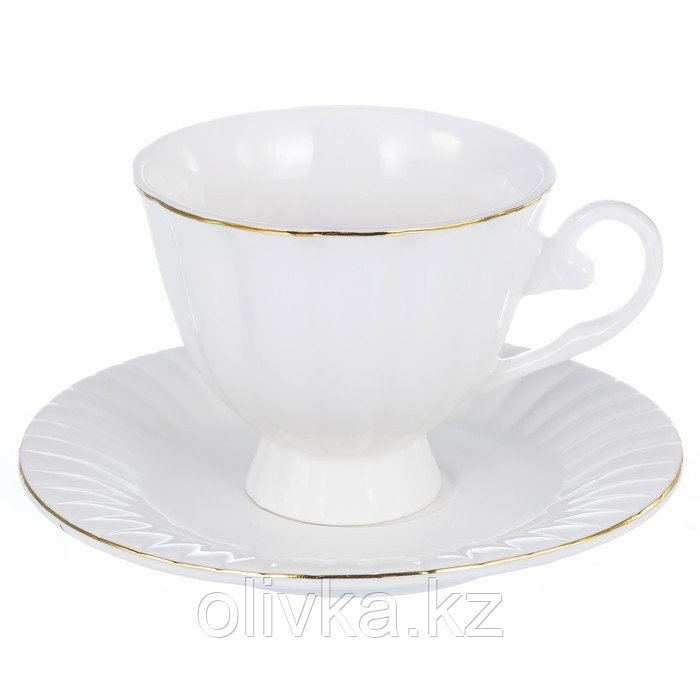 Кофейный набор Balsford «Грация», 12 предметов, декор белый с золотом - фото 3 - id-p113272238