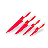 Набор ножей, CALVE, 4 предмета: восточный нож Santoku 13 см, нож поварской 20 см, цвет МИКС, фото 2