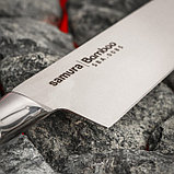 Нож кухонный Samura BAMBOO, шеф, лезвие 20 см, стальная рукоять, фото 4