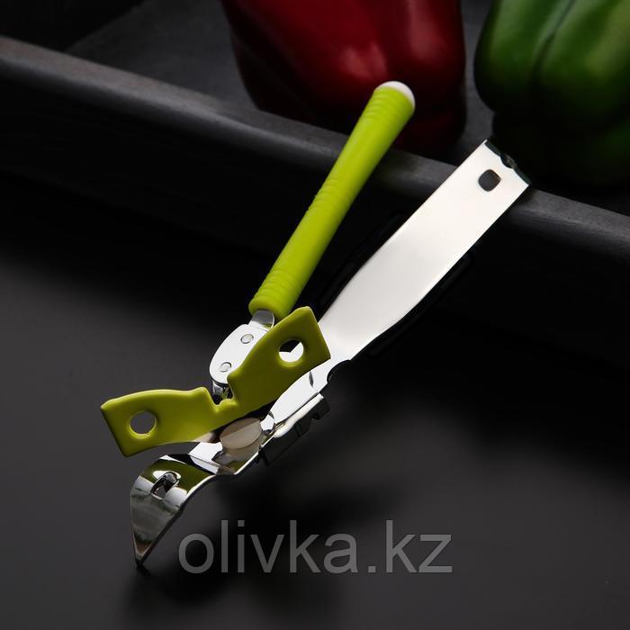 Нож консервный Доляна «Оригинал», 16 см, цвет зелёный - фото 1 - id-p113259927