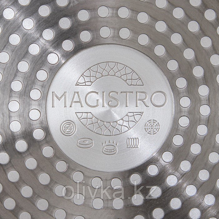 Сковорода кованая Magistro Natural. Brown, d=20 см, ручка soft-touch, антипригарное покрытие, индукция, цвет - фото 7 - id-p113252158