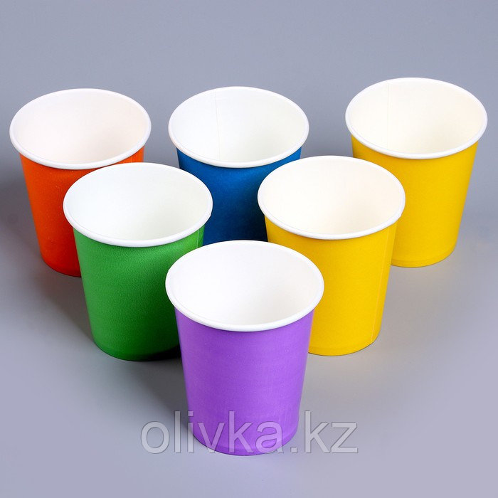 Набор бумажных стаканов «Разноцвет», 250 мл, МИКС - фото 3 - id-p113273181