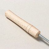 Венчик кондитерский для взбивания с деревянной ручкой "Шар", 26 см, фото 4