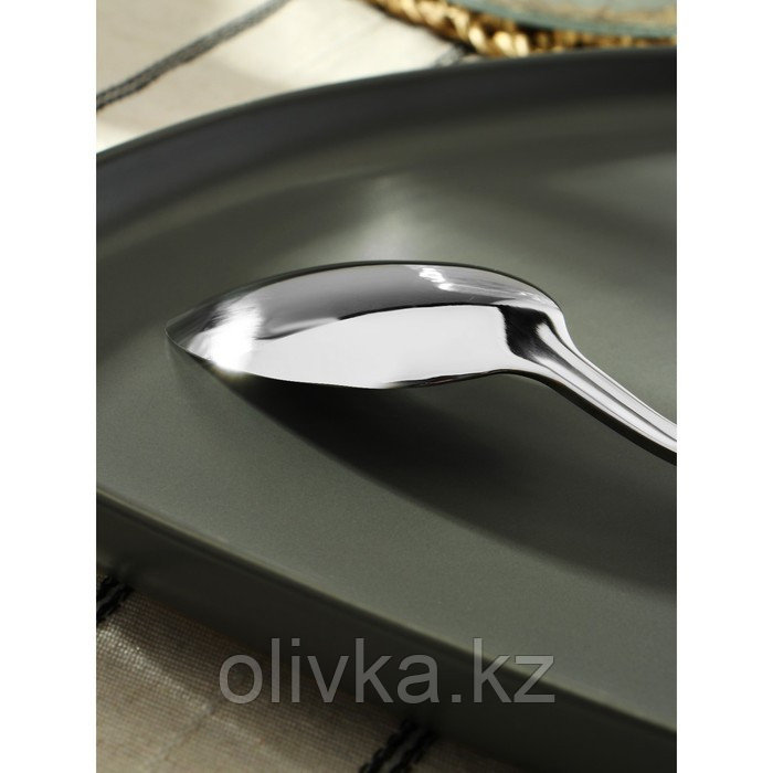 Ложка столовая из нержавеющей стали, длина 20 см, цвет серебряный - фото 4 - id-p113245816