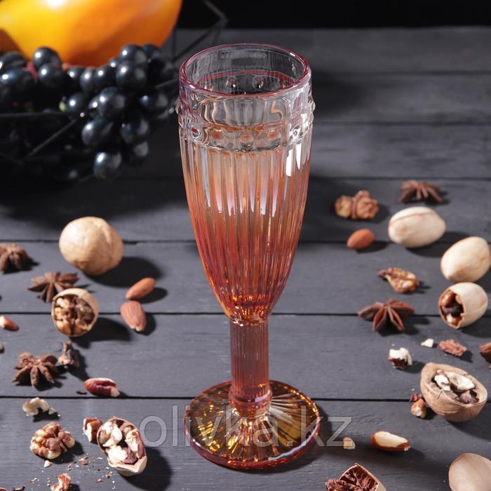 Бокал стеклянный для шампанского «Босфор», 180 мл, 7×20 см, цвет градиент золото - фото 2 - id-p113258287