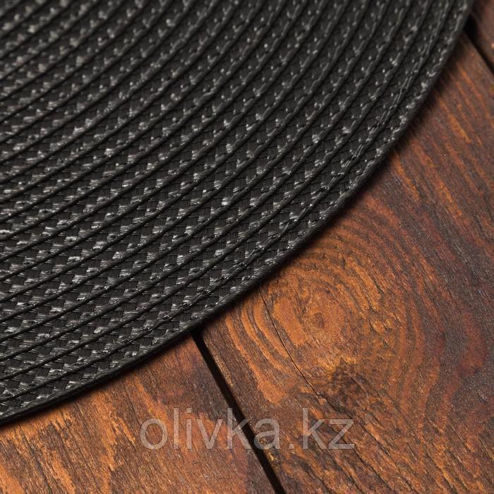 Салфетка сервировочная Доляна "Классика", цв.черный, d 38 см - фото 2 - id-p113253886