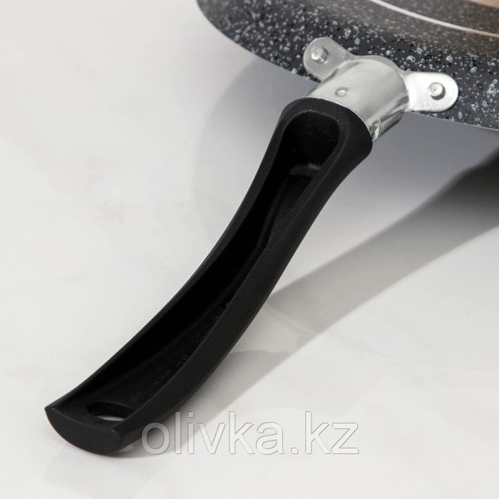 Сковорода блинная Onyx, d=22 см, пластиковая ручка, антипригарное покрытие, цвет серый - фото 4 - id-p113243919