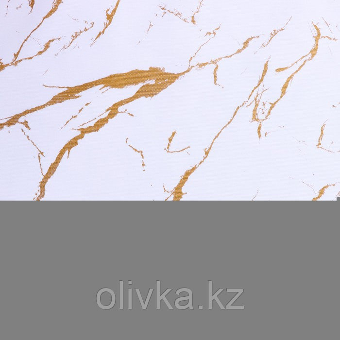 Клеёнка на стол на тканевой основе Доляна «Мрамор», ширина 137 см, рулон 20 м, цвет бело-золотой - фото 3 - id-p113259945