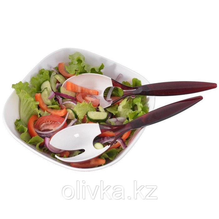 Ложка с вилкой для салатов «Дуо», 26х6.5 см, МИКС - фото 7 - id-p113279896