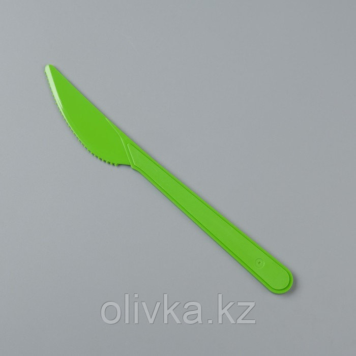 Нож одноразовый "Буфет" салатовый, 18 см - фото 1 - id-p113275892
