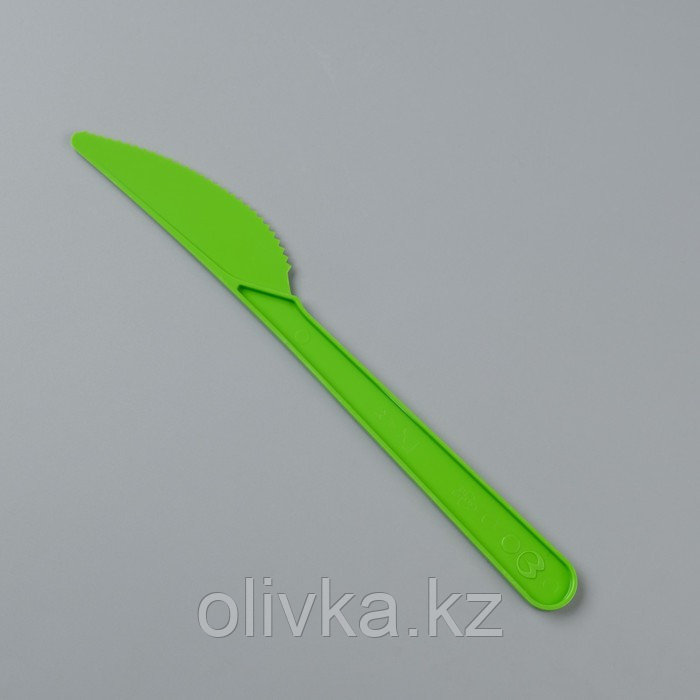 Нож одноразовый "Буфет" салатовый, 18 см - фото 2 - id-p113275892