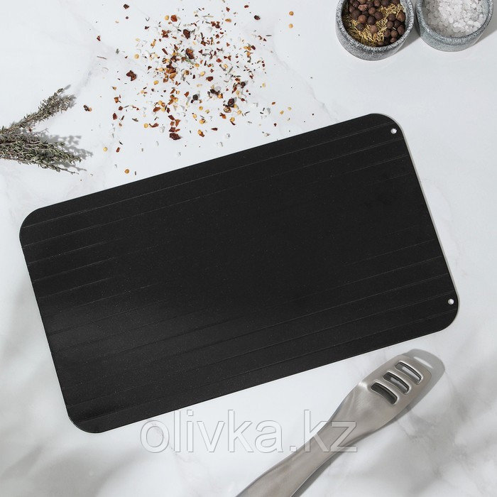 Противень для разморозки продуктов Доляна, 35,5×20,5 см, цвет чёрный - фото 4 - id-p113265098